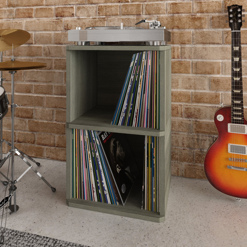 Ebern Designs Bellwood 2Shelf Vinyl Record Album Multimedia Shelves